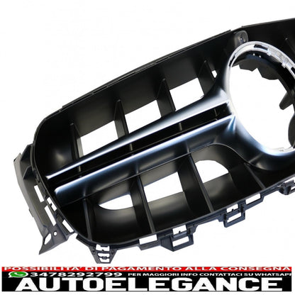 center grille suitable for mercedes e class w213 s213 c238 a238 (2016-2019) black chrome design e63