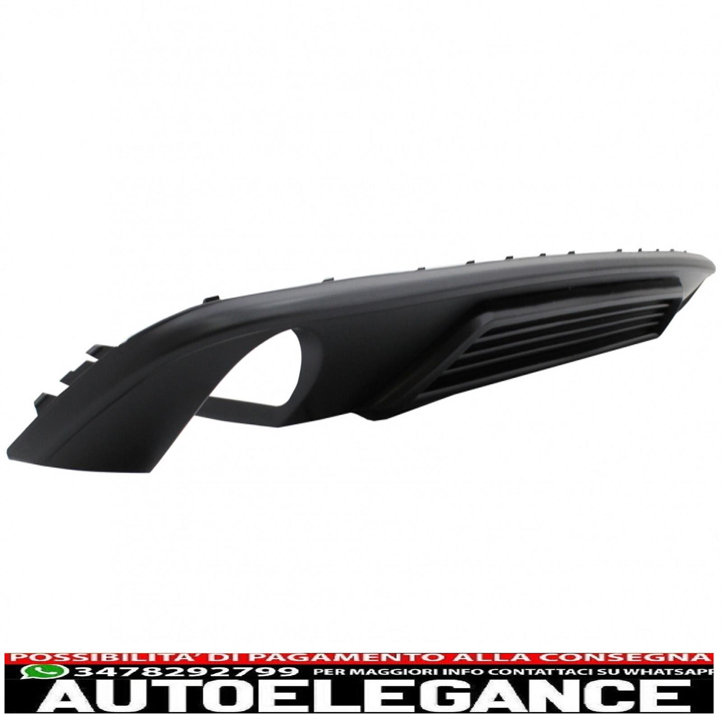 Diffusore mantovana per paraurti posteriore adatto per audi a4 b9 8w (2016-2018) berlina avant sport design per edizione standard nero