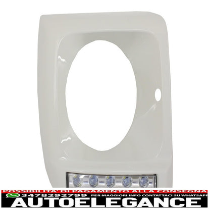 Copri fari bianchi con led drl luci di marcia diurna adatti per mercedes classe g w463 (1989-2012) g65 design cromato AUTOELEGANCERICAMBI