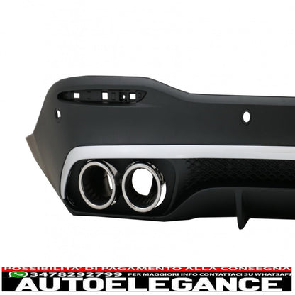 diffusore posteriore con terminali di scarico color argento adatti per mercedes gle w167 suv v167 sport line (2019-up) design gle53