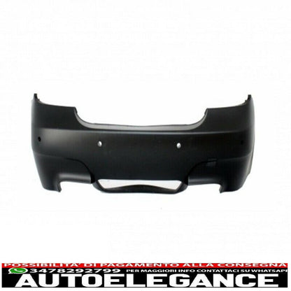 Rear bumper suitable for bmw 5 series e60 (2003-2007) m5 design with exhaust tips and trunk spoiler