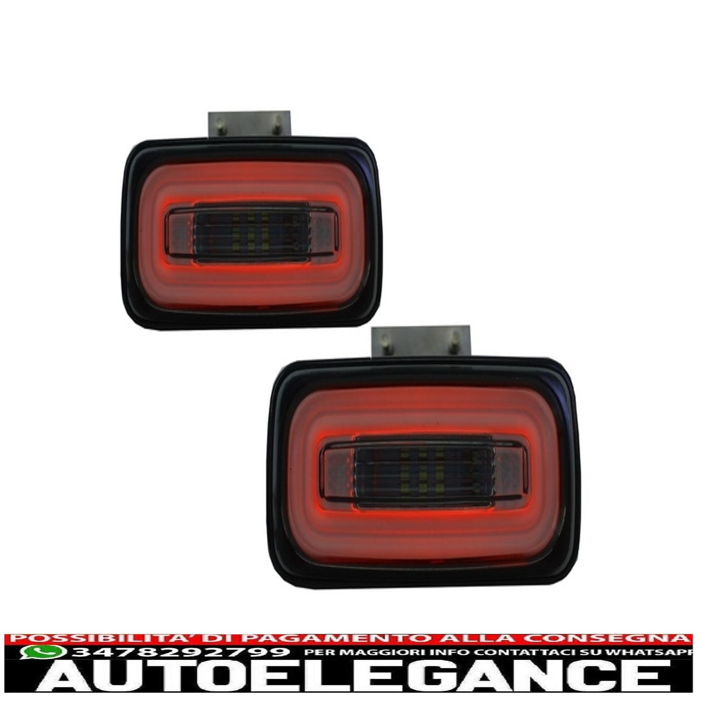 barra luminosa per fendinebbia paraurti posteriore a led adatta per mercedes classe g w463 (1989-2015) fumè AUTOELEGANCERICAMBI