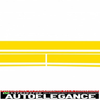 Set of side and top decals for bonnet, roof, tailgate and mirror, matt yellow, suitable for mercedes c205 coupe a205 cabriolet (2014-up)