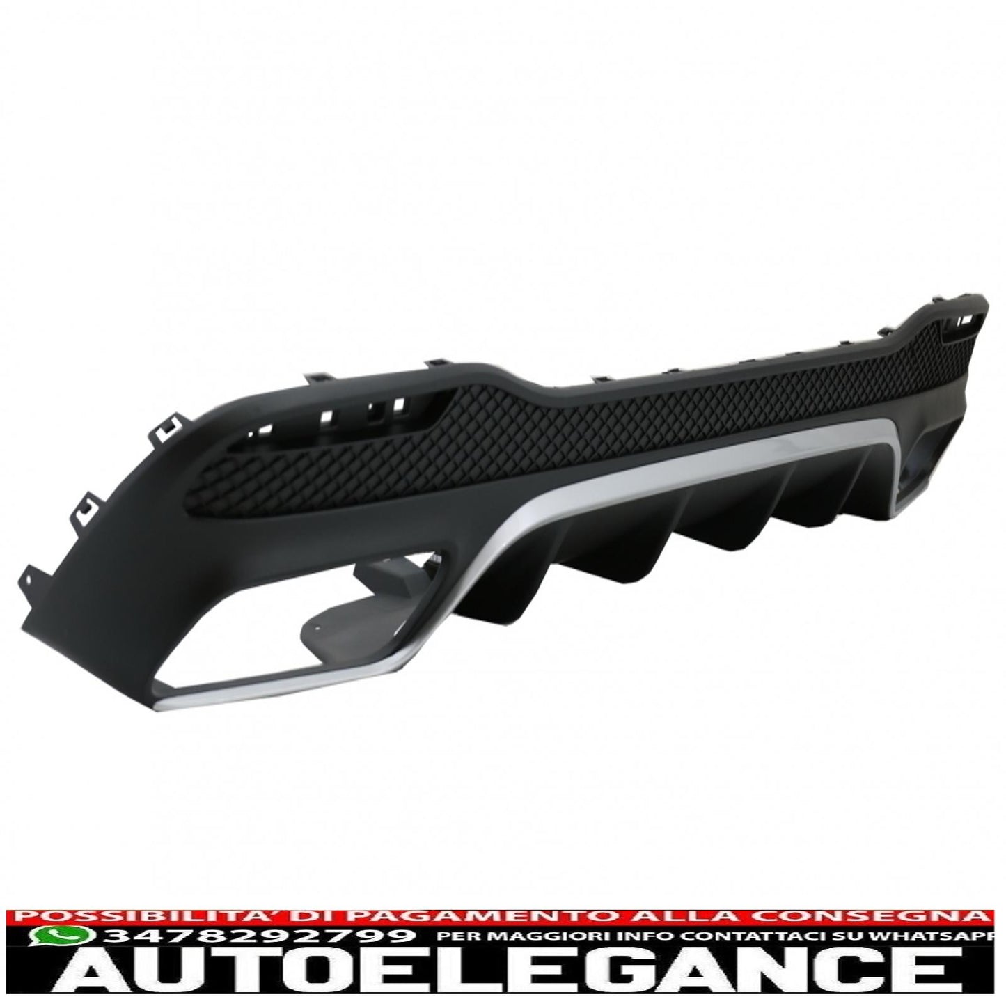 Diffusore d'aria per paraurti posteriore con terminali di scarico adatto per mercedes classe gls x166 suv facelift (09.2015-2019) design gls63