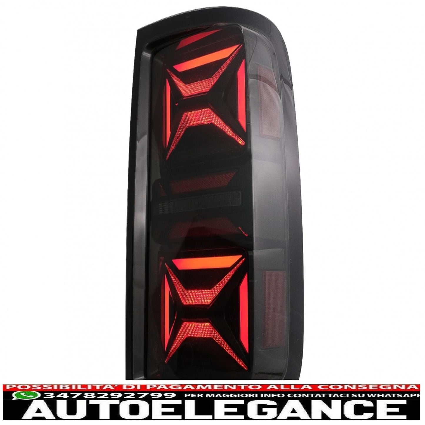 full led rear lights suitable for vw amarok (2010-2020) dynamic sequential turn smoke