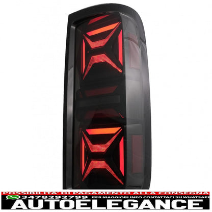 full led rear lights suitable for vw amarok (2010-2020) dynamic sequential turn smoke