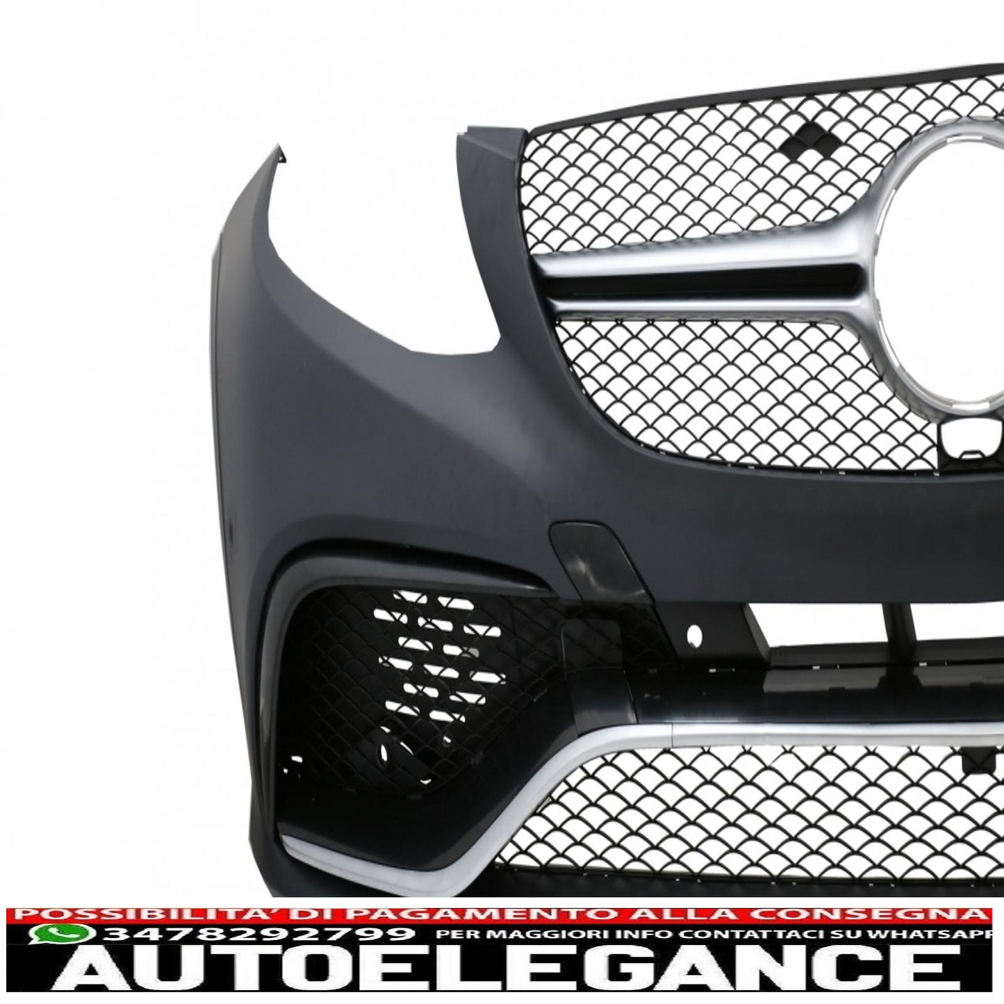 complete body kit suitable for mercedes gle w166 suv (2015-2018) black chrome