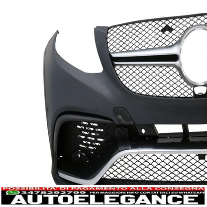 complete body kit suitable for mercedes gle w166 suv (2015-2018) black chrome