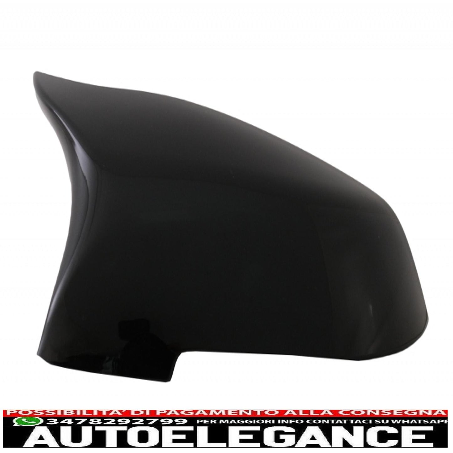 Front Bumper Spoiler Lip with Mirror Covers Fit for BMW 5 Series F10 F11 Sedan Touring (2015-2017) M-Performance Piano Black 