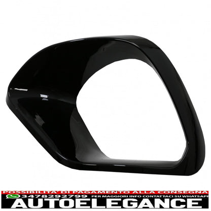 Cornici di copertura griglie laterali adatte per mercedes cla 45 cla 45s x118 c118 (2019-up) pianoforte nero AUTOELEGANCERICAMBI