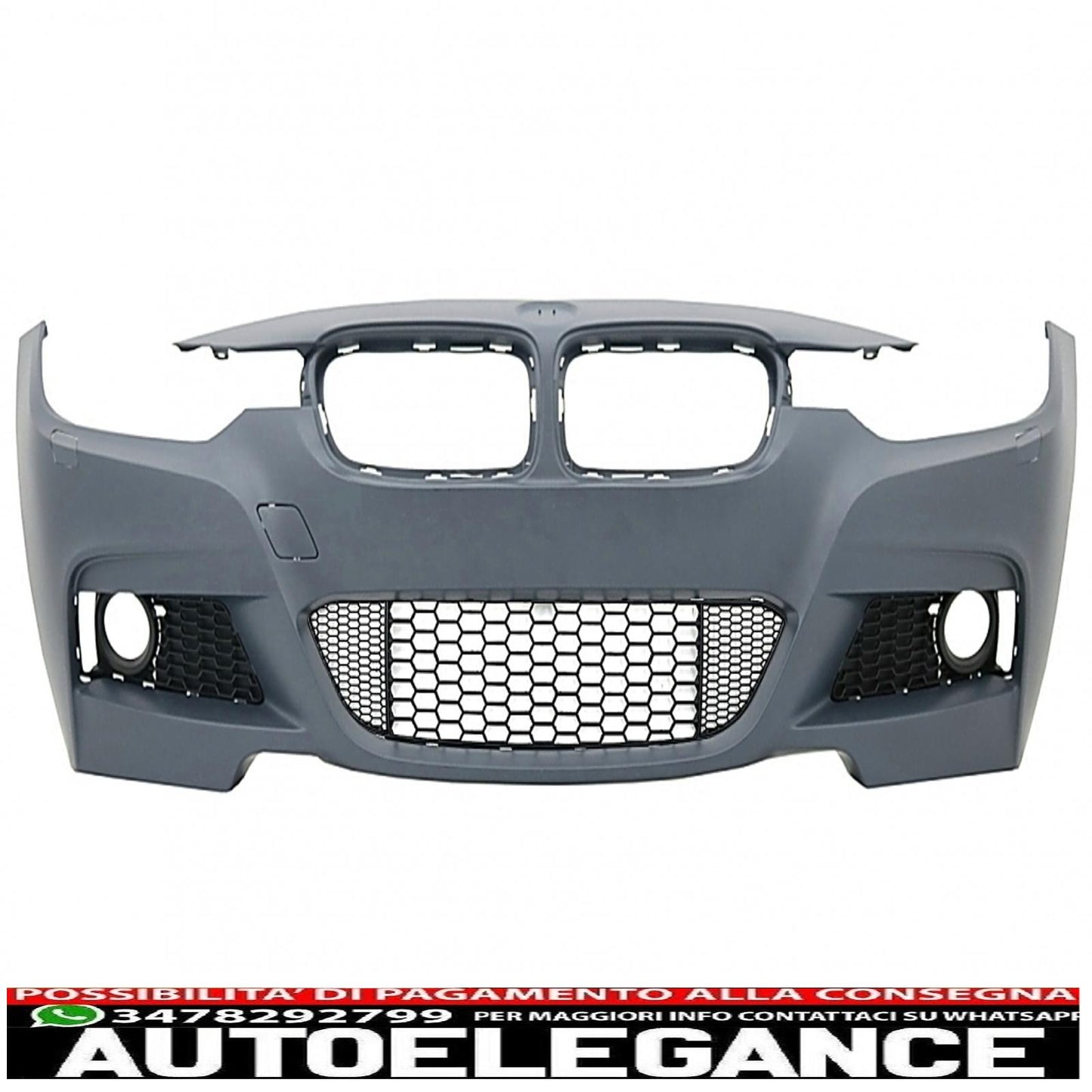 front bumper with fog lamps projectors and spoiler suitable for bmw 3 series f30 f31 sedan touring (2011-2019) m-performance design