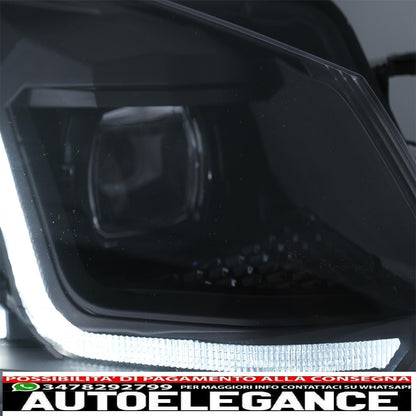 led headlights suitable for vw golf 6 (2008-2013) with g7.5 facelift black look smooth dynamic sequential cornering lights left hand drive