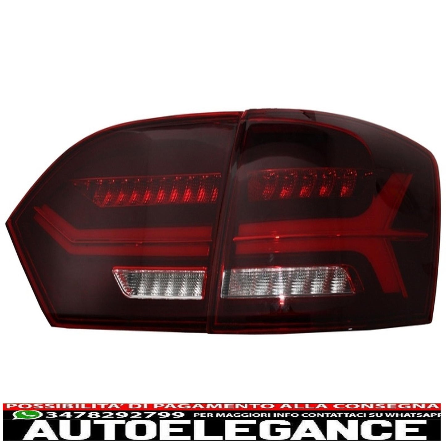 led rear lights suitable for vw jetta mk6 vi (2012-2014) dynamic and smooth turn signals red smoke