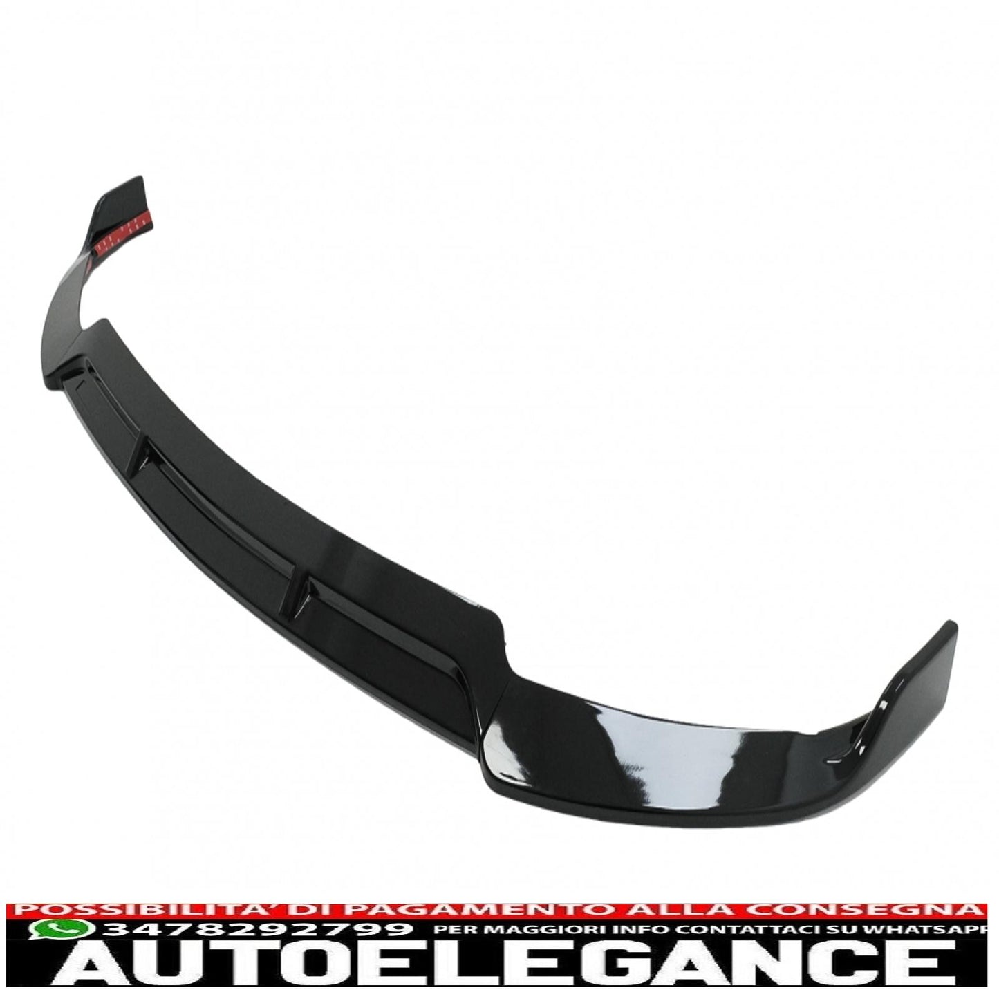 Front bumper spoiler lip suitable for mercedes c class w205 s205 a205 c205 facelift (2019-2021) piano black