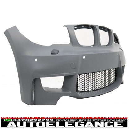 paraurti anteriore con minigonne laterali adatto per bmw serie 1 e87 (2004-2011) design da 1 m con presa d'aria