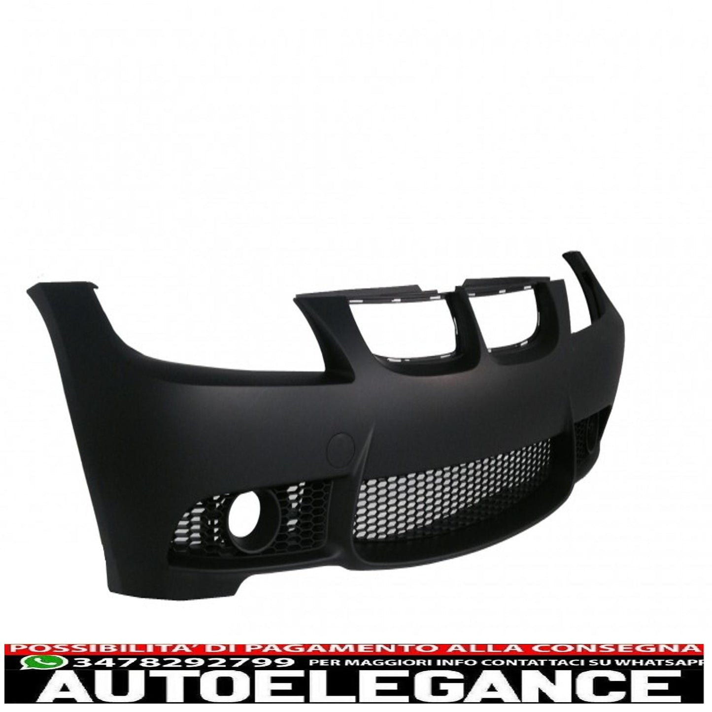 paraurti anteriore adatto per bmw serie 3 e90 berlina e91 touring (2004-2008) con minigonne laterali non lci design m3 senza fendinebbia