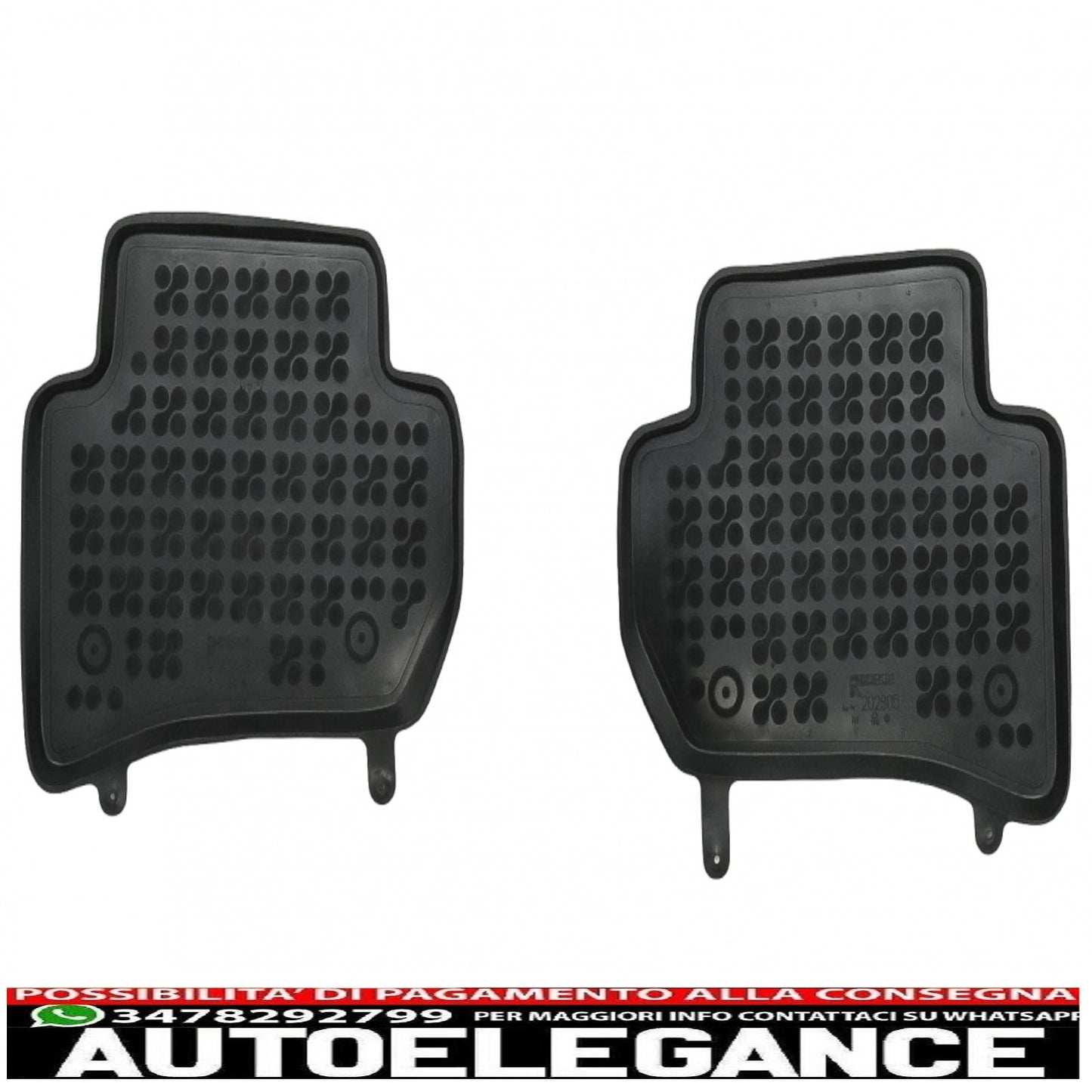 Black rubber mats suitable for Jaguar F-Pace (2016-up) Land Rover Range Rover Velar L560 (2017-up)