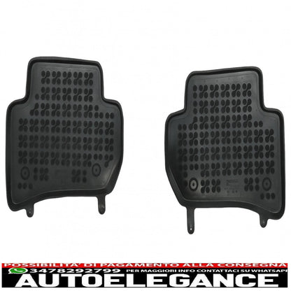 Black rubber mats suitable for Jaguar F-Pace (2016-up) Land Rover Range Rover Velar L560 (2017-up)
