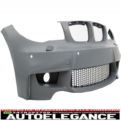 paraurti anteriore con minigonne laterali adatto per bmw serie 1 e87 (2004-2011) design 1m