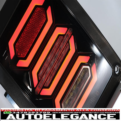 fanali posteriori full led adatti per jeep wrangler jk rubicon (2007-2017) fumè
