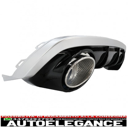 Diffusore mantovana paraurti posteriore e terminali di scarico adatti per audi a6 4g c7 facelift (2015-2018) design rs6