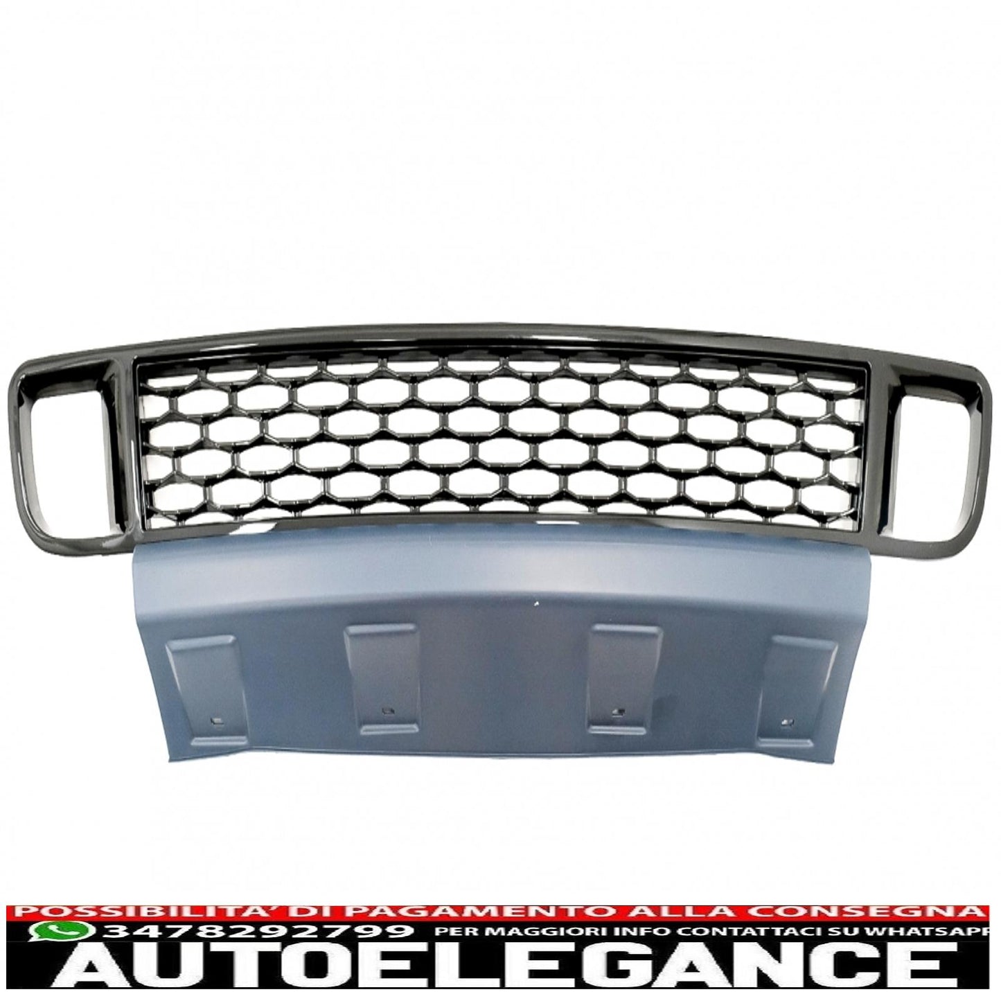 griglia inferiore paraurti anteriore con coperture fendinebbia adatta per land rover vogue iii l322 (2010-2012) design autobiografia nero