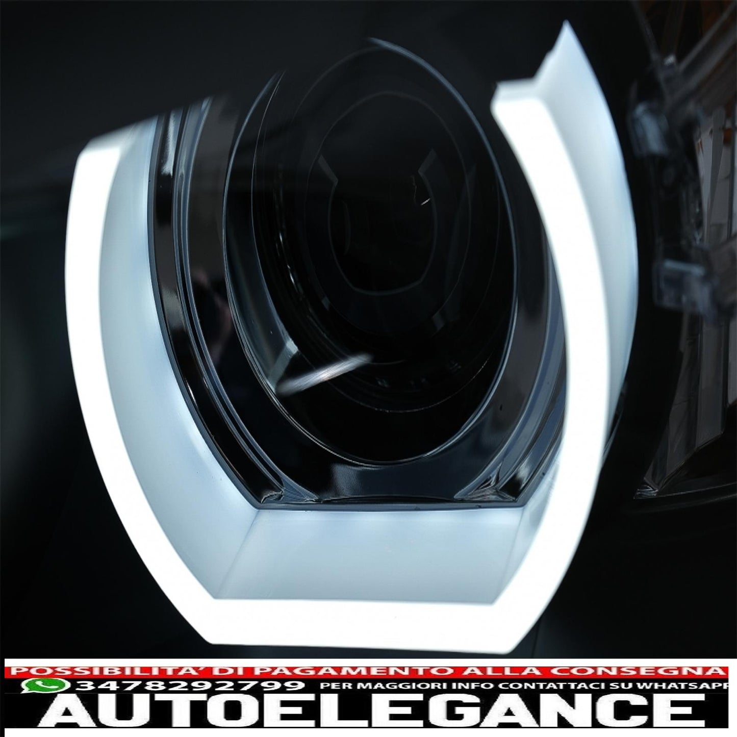 u-led 3d xenon headlights suitable for bmw 3 series e90 limousine e91 touring (03.2005-08.2008) left black