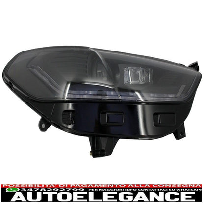 led drl headlights suitable for ford mondeo mk5 (2013-2016) black dynamic and smooth sequential cornering lights 