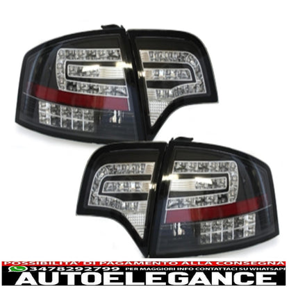 led rear lights suitable for audi a4 b7 sedan (11.2004-03.2008) black