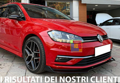 VW GOLF 7.5 SPLITTER LIP SPOILER UNDER FRONT BUMPER ABS GLOSSY BLACK
