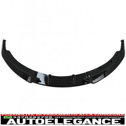 Front bumper additional spoiler suitable for BMW 3 Series E92 E93 (2006-2009) Coupe Cabrio Piano Black 