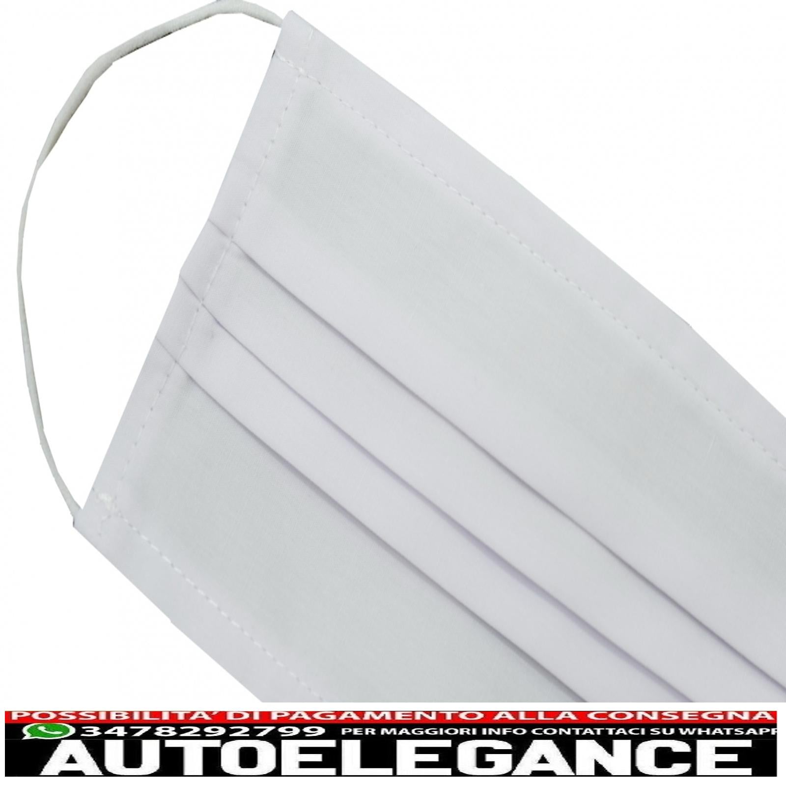 confezione da 50 mascherine riutilizzabili con pieghe 96% cotone e 4% elastan 2 strati unisex lavabili AUTOELEGANCERICAMBI