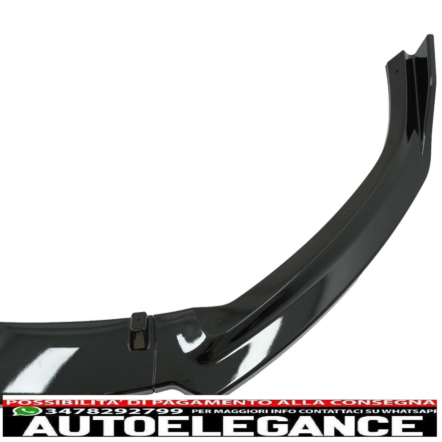 Front bumper additional spoiler suitable for audi a4 b9 8w sedan avant (2016-2018) piano black 