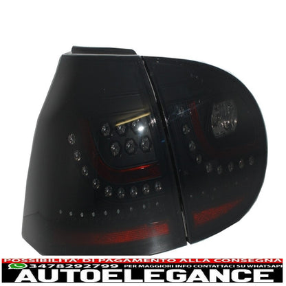 led rear lights suitable for vw golf v 5 left hand drive (2004-2009) smoked black look extreme urban style