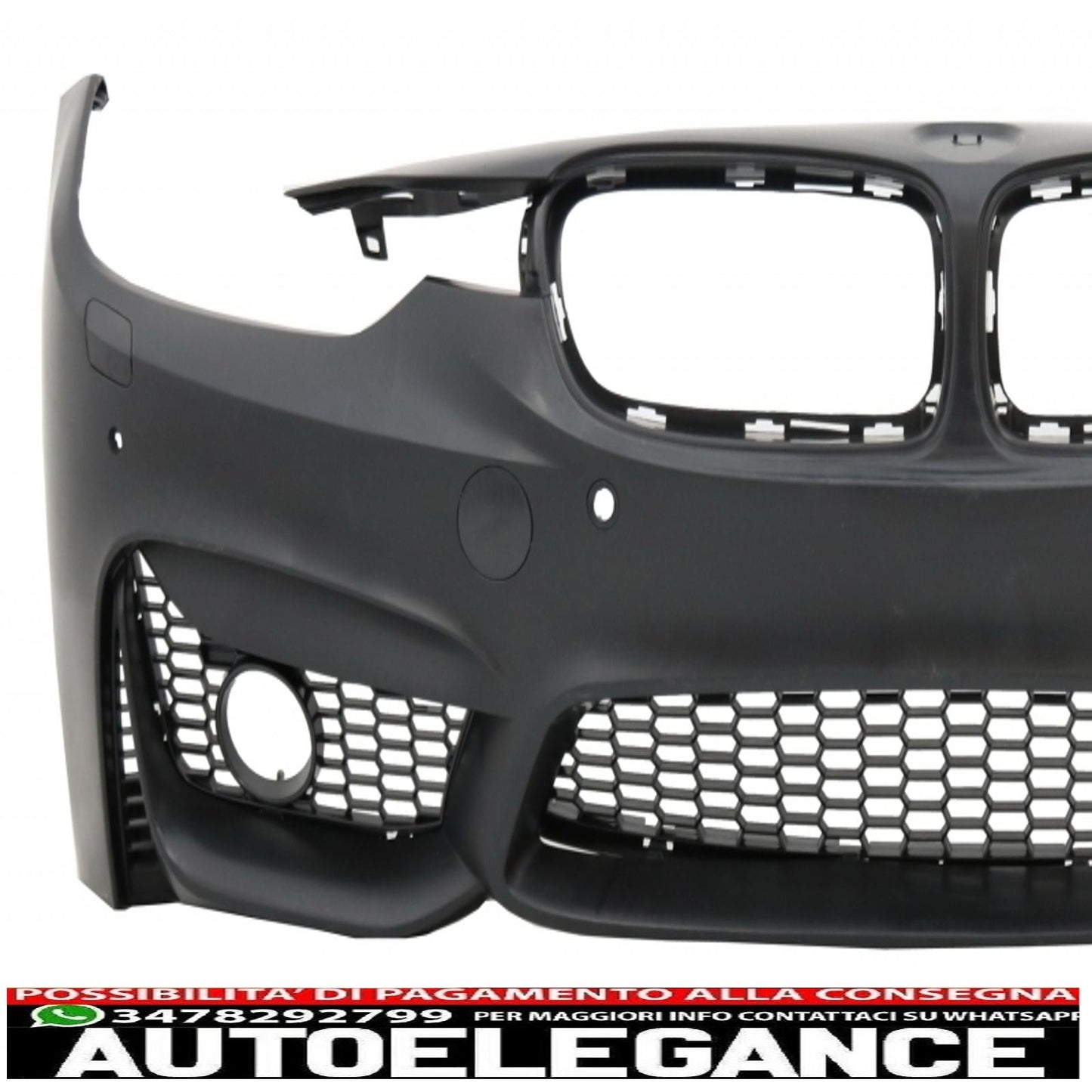 kit paraurti anteriore con fendinebbia e parafanghi anteriori adatto per bmw serie 3 f30 f31 non lci & lci (2011-2018) sport evo design