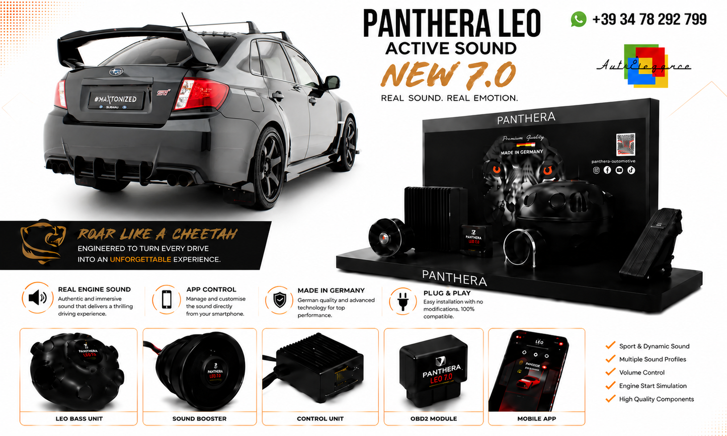 💕ART.2672 PANTHERA Soundsystem Booster 7.0 - Subaru Impreza WRX STI Mk3 Facel💕