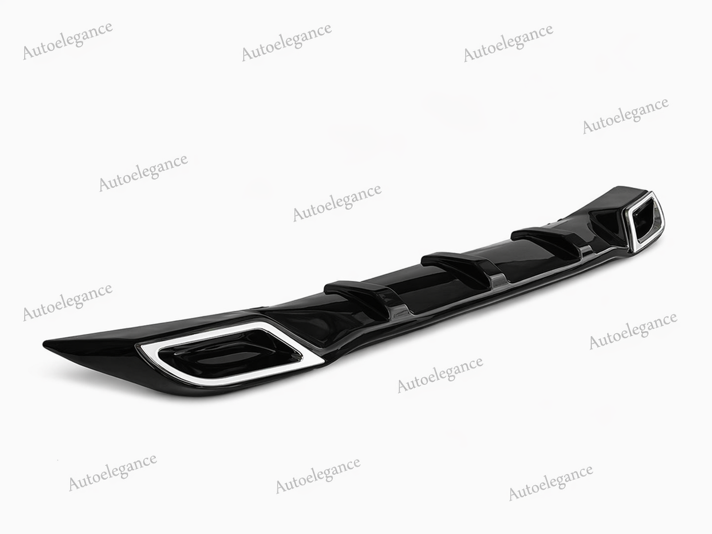 🔥ART.9565 DIFFUSORE SOTTO PARAURTI PEUGEOT 208 TERMINAL OVALI ABS NERO LUCIDO🔥