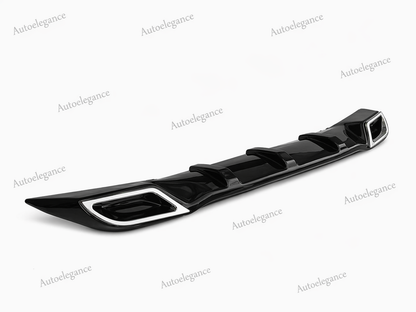 🔥ART.9565 DIFFUSORE SOTTO PARAURTI PEUGEOT 208 TERMINAL OVALI ABS NERO LUCIDO🔥