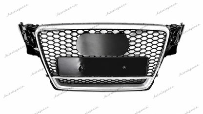 🔥ART.0612 GRIGLIA AUDI  A4 B8 07-11 LOOK RS4 BORDO CROMATO QUATTRO SATINATO🔥