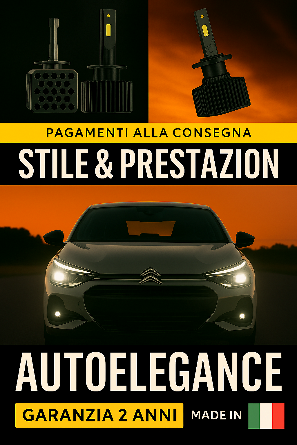 ❤️ LAMPADE ANABBAGLIANTI D1S KIT LED 6000K ADATTO PER  CITROEN C4❤️