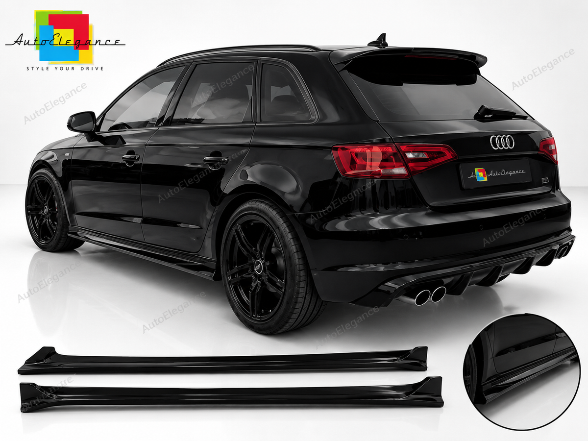👉Gonne Laterali ABS Nero Lucido per Audi A3 8V Sportback (2012-2020)👈