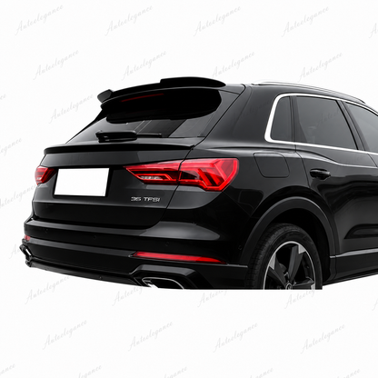 🔥ART.9745 SPOILER POSTERIORE PER TETTO AUDI Q3 NERO LUCIDO IN ABS / 2018+🔥