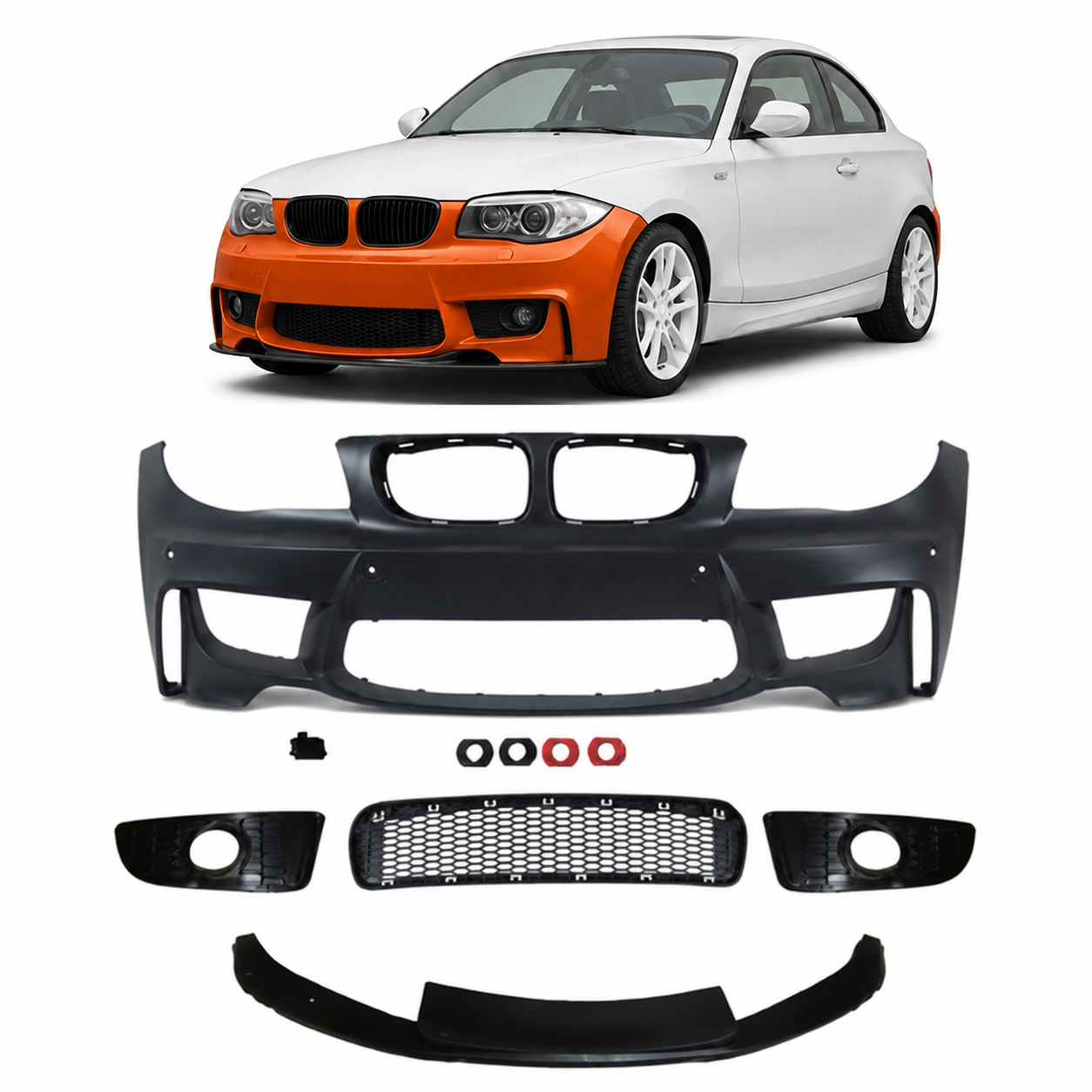 👉Paraurti Anteriore Sport con Spoiler adatto per BMW Serie 1 E81-E88 04-11👈
