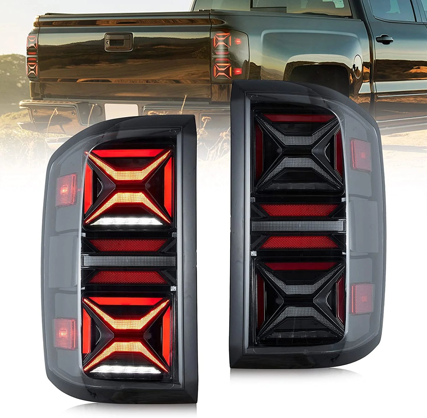 Luci posteriori per Chevy Silverado 1500 2014-2018 2500HD/ 3500HD 2015-2018 GMC Sierra 3500HD Dually modelli 2015-2019 Pickup Truck