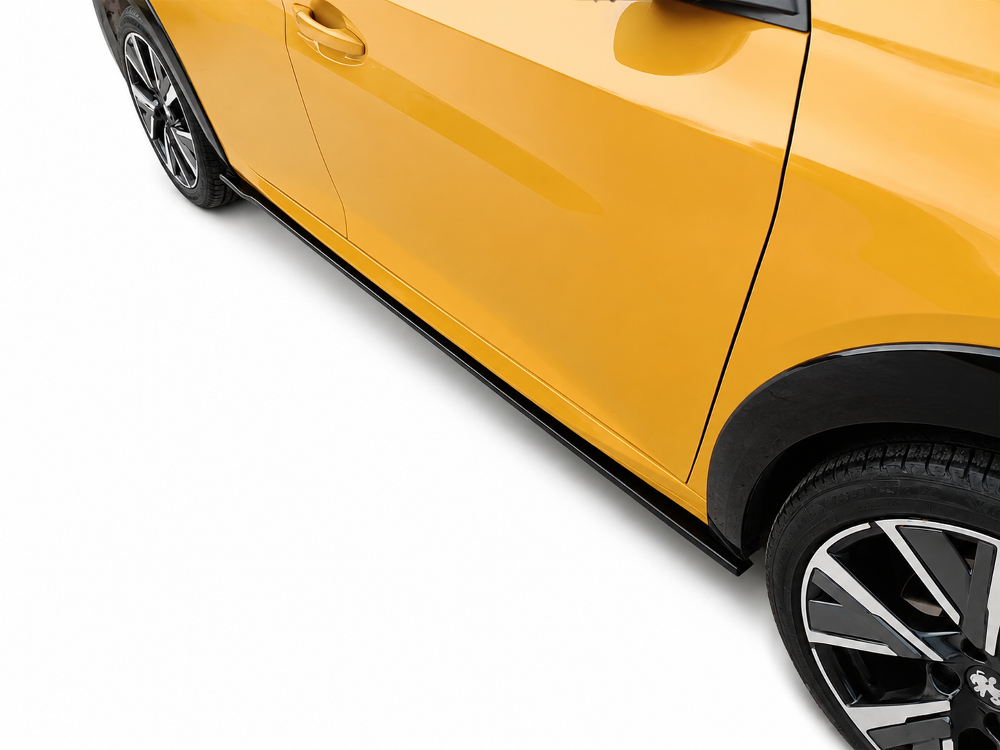 👉Minigonne Laterali V.2 per Peugeot 208 Mk2 (2019+) –ABS Nero Lucido👈