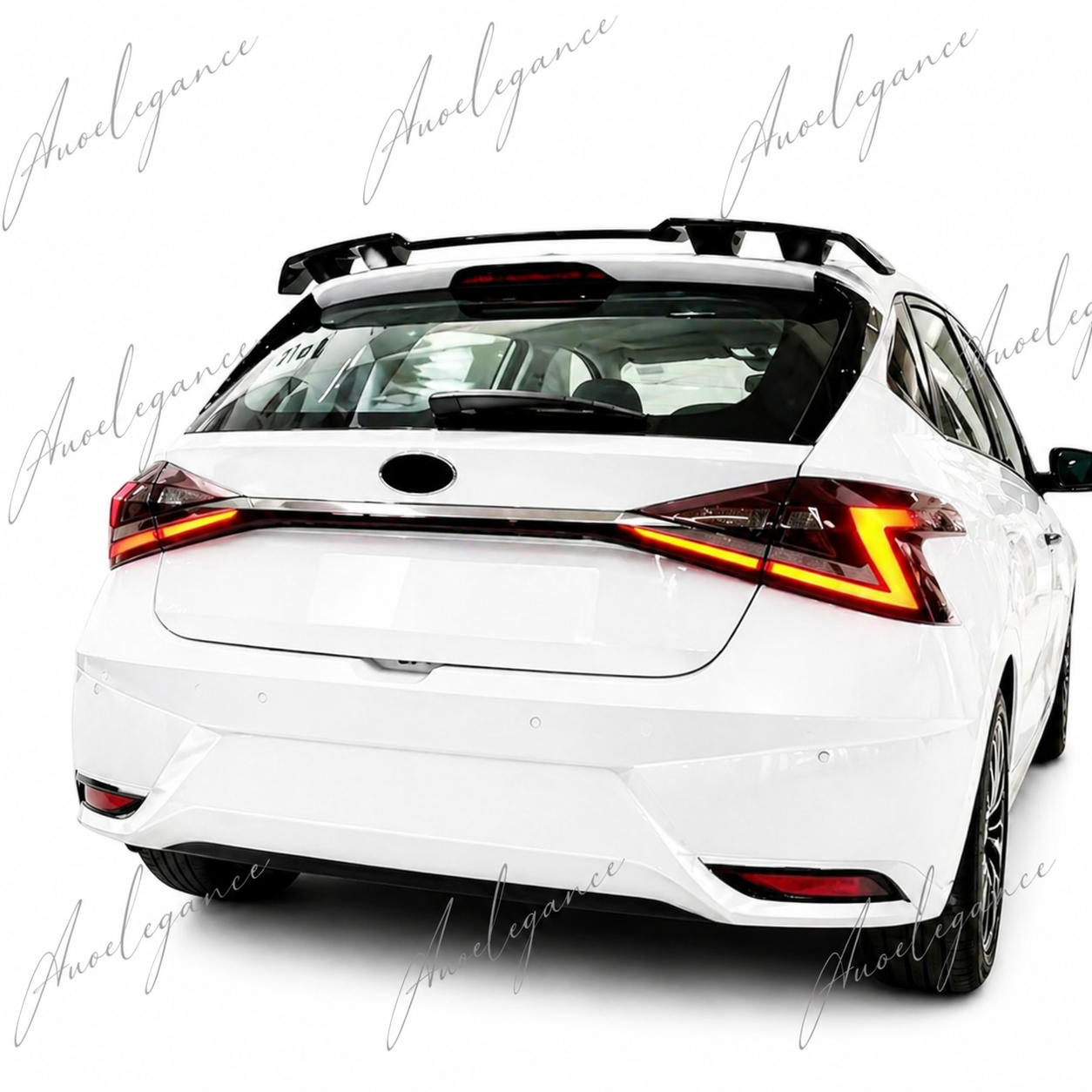 🔥ART.9727 SPOILER PER TETTO STILE N HYUNDAI  i20 IN ABS NERO LUCIDO / 2020+🔥