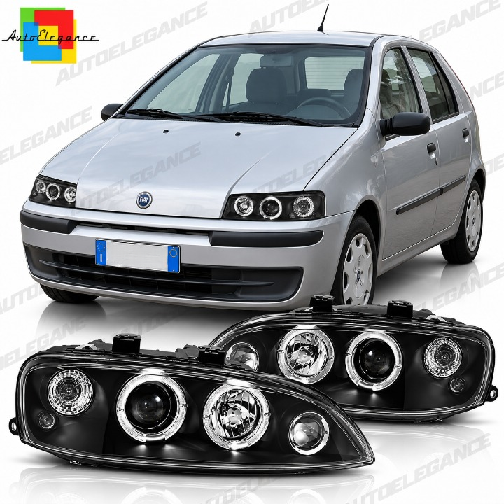 ART.11146 FARI ANTERIORI ADATTO PER FIAT PUNTO II 99-03 NERO