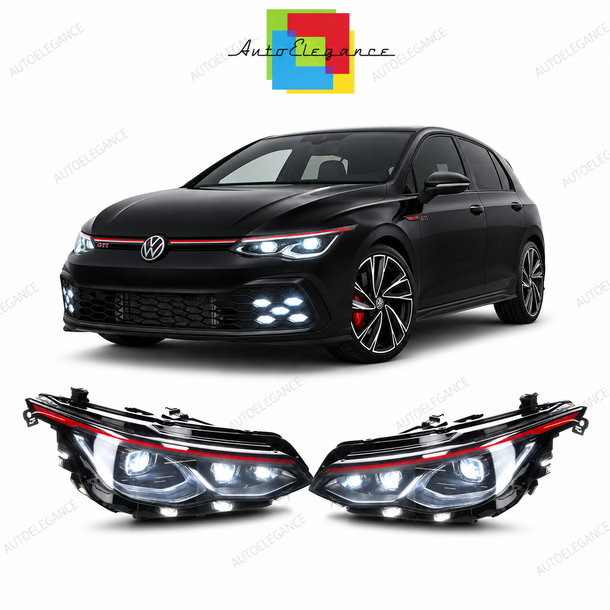 👉Fari led anteriori adatto per Volkswagen golf 8 full led look GTI 20-23👈