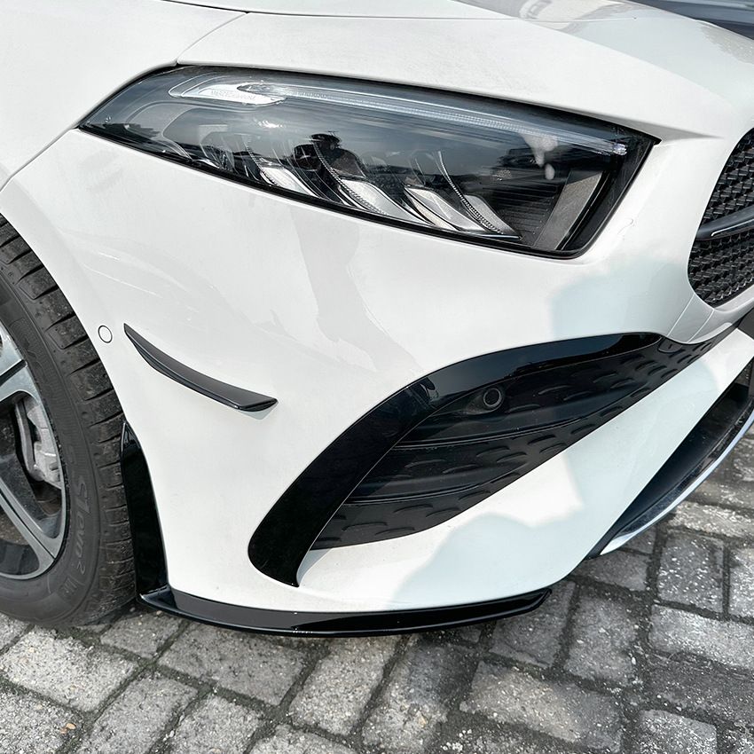 6289⭐AERO FLAPS SPLITTER NERO adatto per Mercedes W177 Classe A restyling⭐