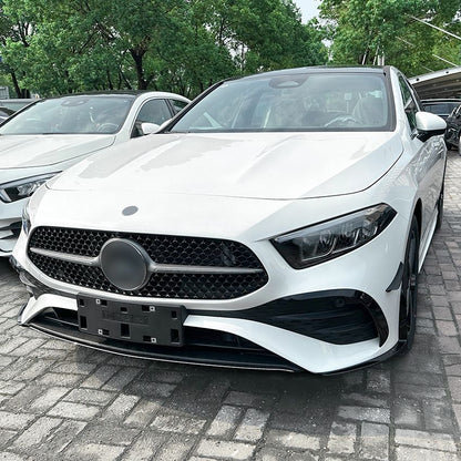 Front spoiler AERO FLAPS BLACK suitable for Mercedes W177 A-Class restyling 